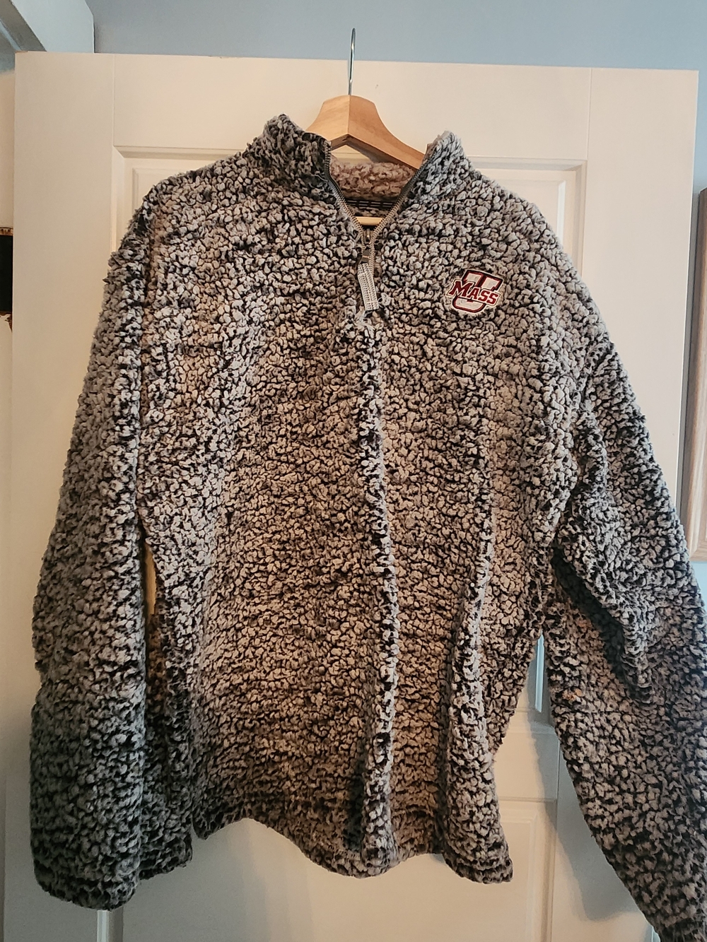American Vintage Kids' Two-Tone Gray Sherpa Zip Jacket